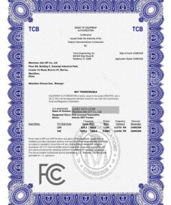 FCC - OET TCB Form 731 Grant of Equipment Authorization